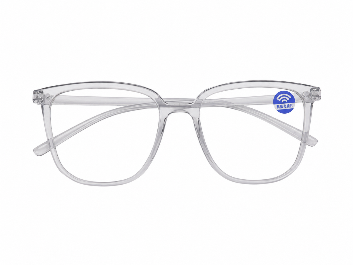 Gafas con filtro de luz azul de montura transparente para computadora y lectura.