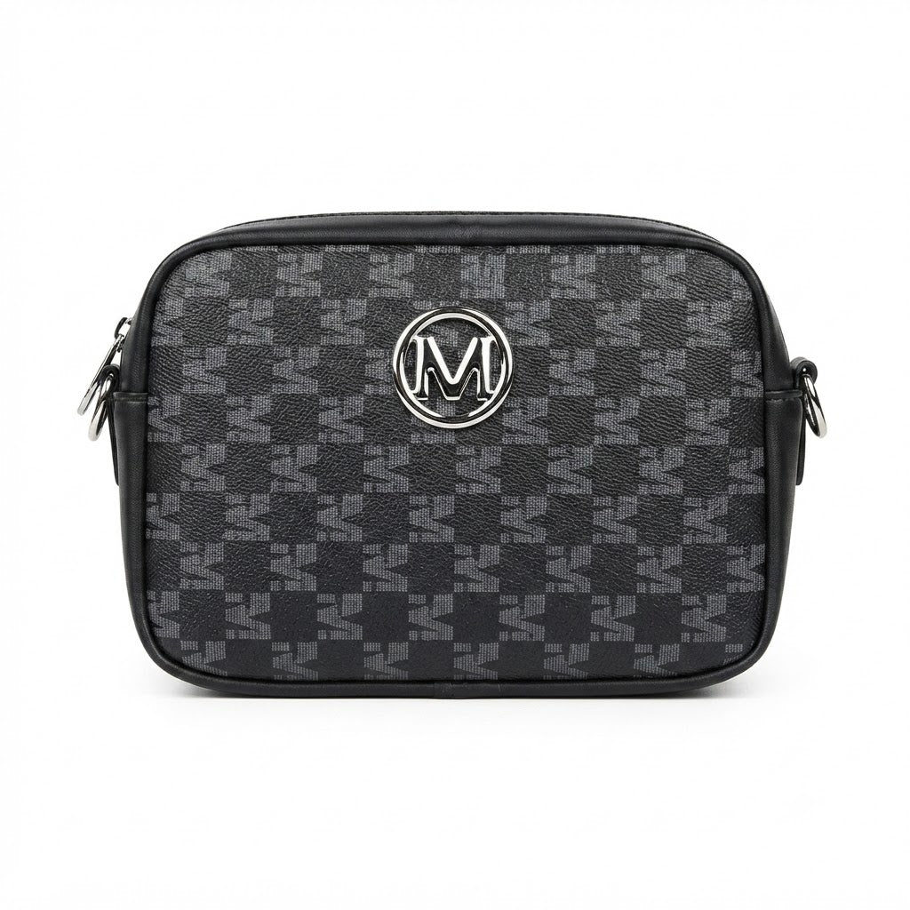 Bolso cruzado negro.