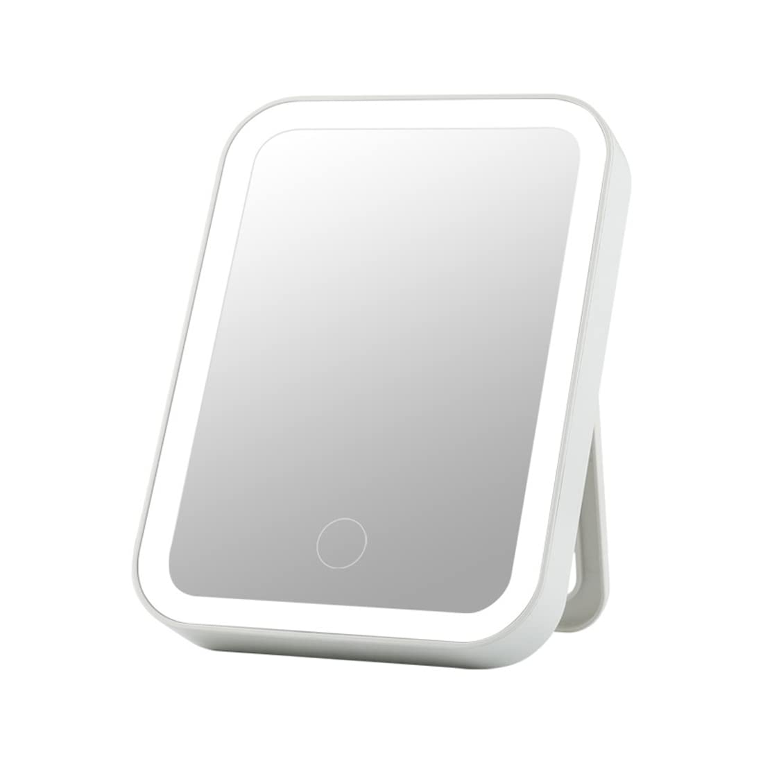 Espejo de tocador XXiinn cuenta con luces LED integradas ajustables mediante un interruptor táctil.