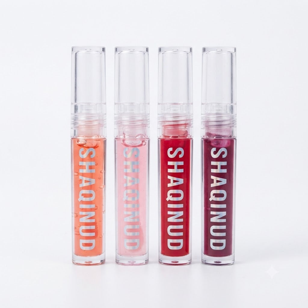 Pack de 4 brillos labiales son de la marca SHAQINUO.