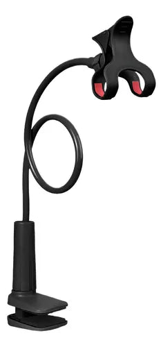 Soporte flexible para teléfono inteligente con cuello de cisne negro.