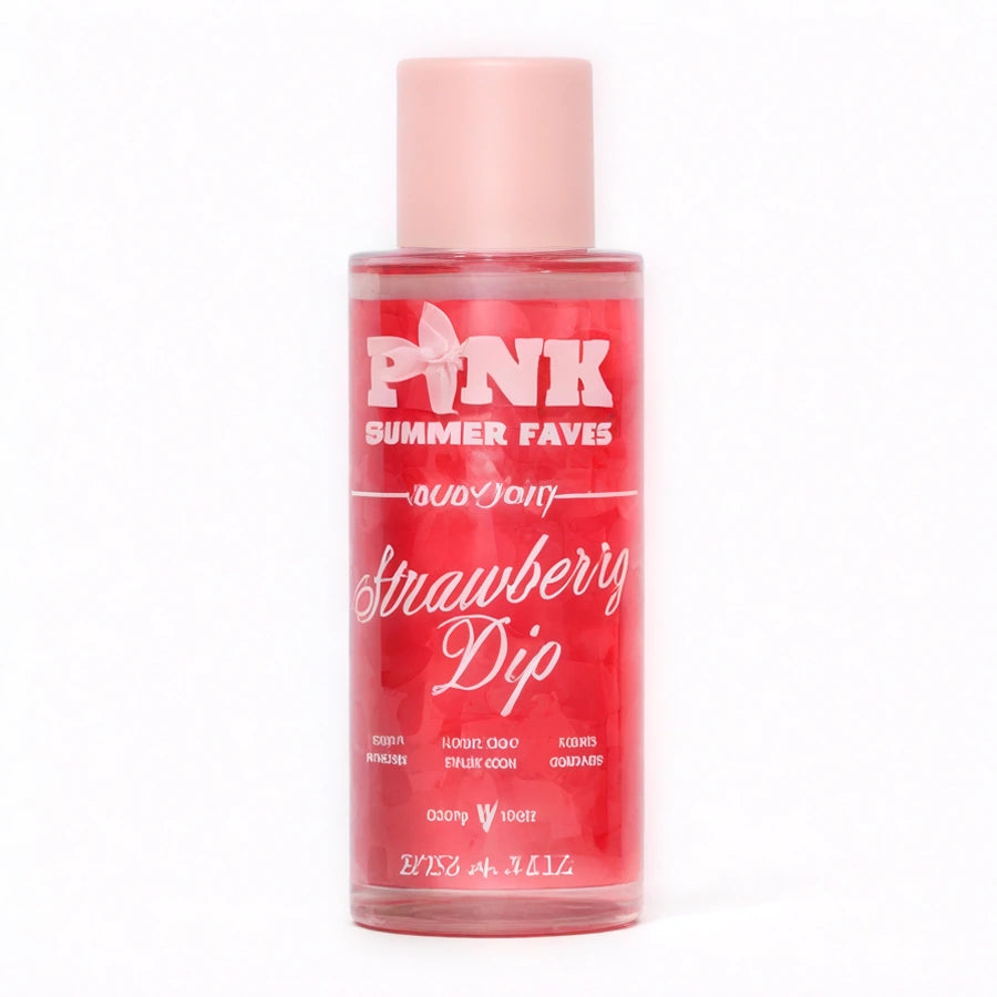 Bruma corporal de 250 ml, diseñada para proporcionar una fragancia suave y refrescante a la piel.