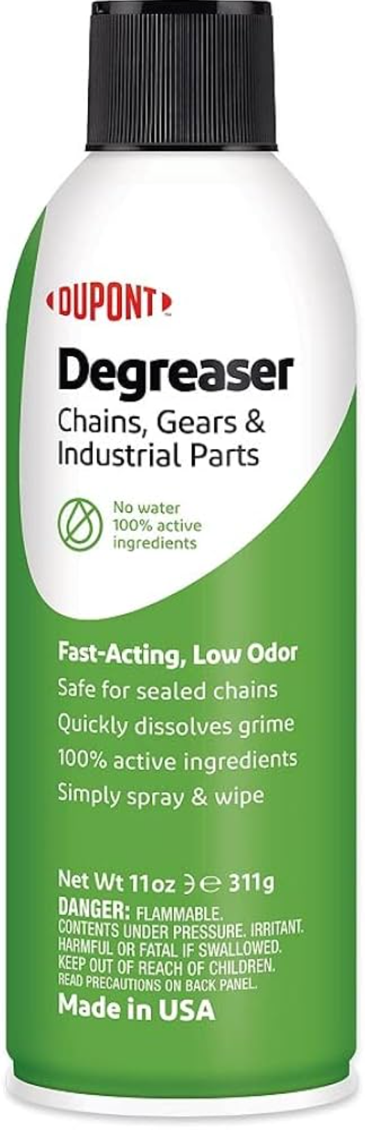 Desengrasante para cadenas y piñones de motocicletas DuPont, aerosol de 312 ml (11 onzas)