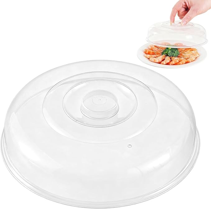 Cubierta transparente para microondas para alimentos, plástico reutilizable.