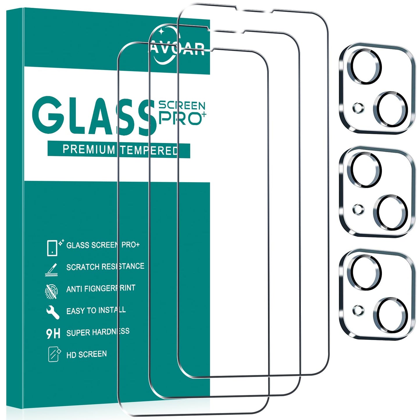 Protector de pantalla de vidrio templado para iphone 16 plus