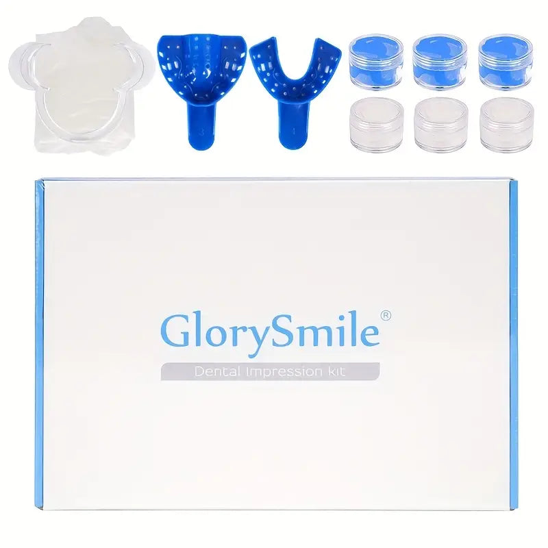 Kit de impresión dental diseñado para crear moldes de dientes en casa.