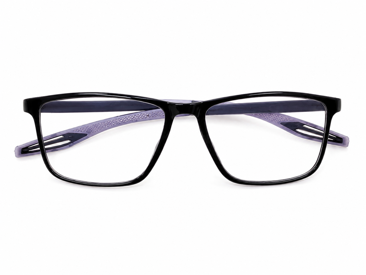 Gafas de Lectura con Montura Rectangular Negra y Patillas Antideslizantes para Hombre y Mujer.