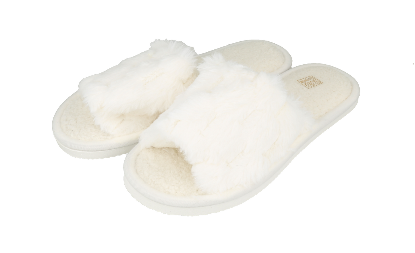 Pantuflas blancas de peluche para mujer size 42-43