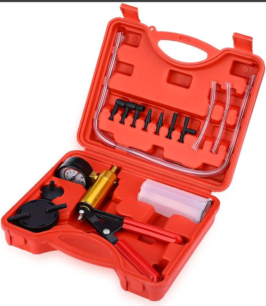 Kit de purga de frenos y bomba de vacío manual 2 en 1.