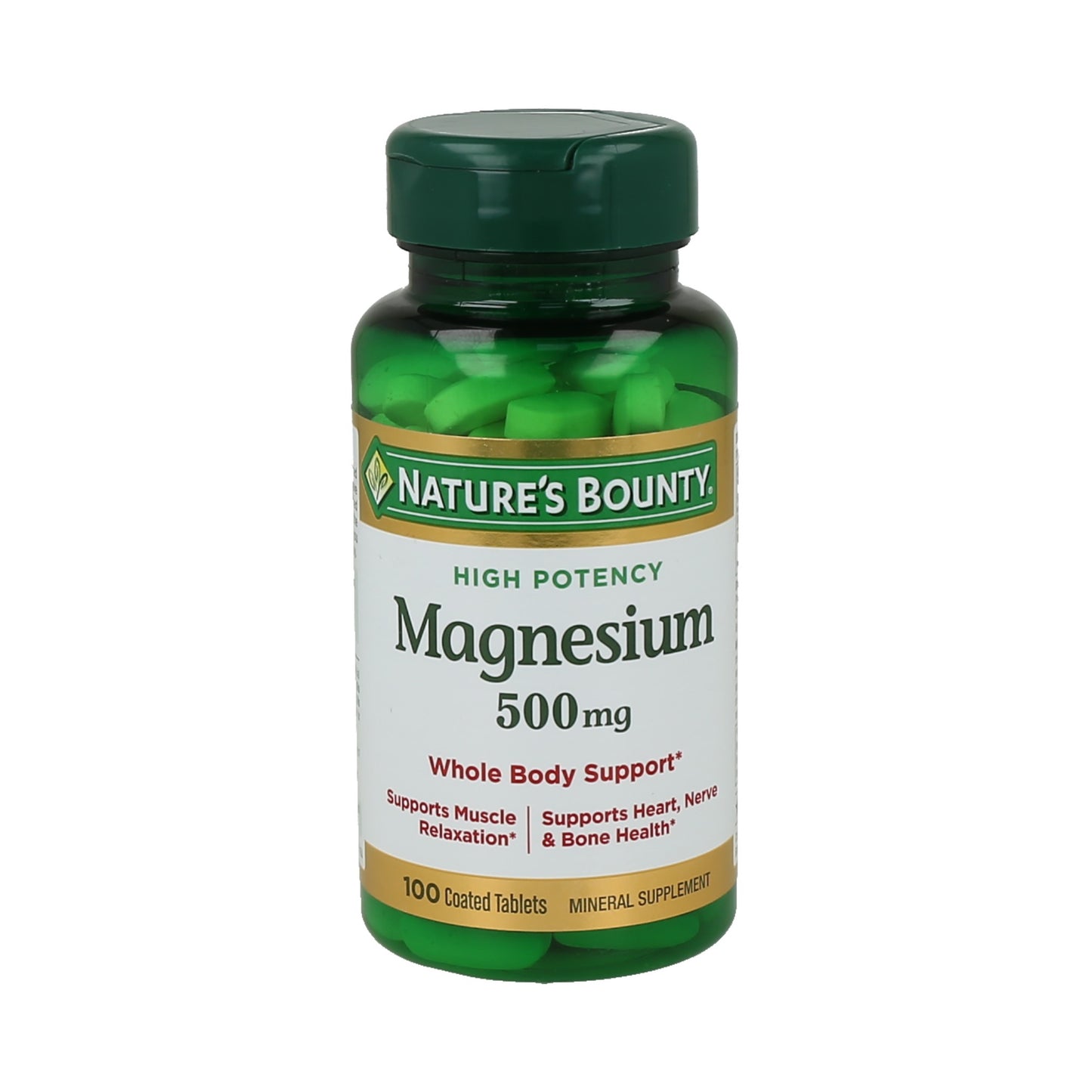 Magnesio 500mg Nature´s Bounty.