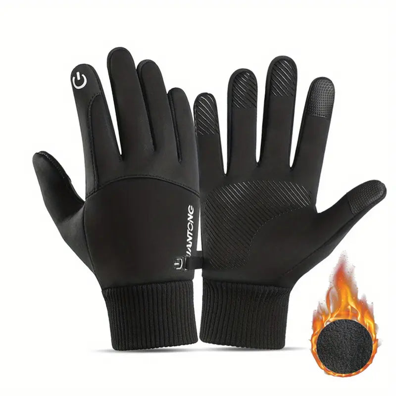Par de guantes calefactables eléctricos.