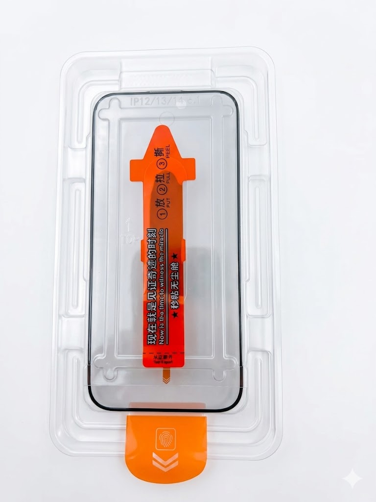 Pack de 5 pantalla de vidrio templado antiespía con un kit de instalación fácil para iPhone 15 PRO MAX.