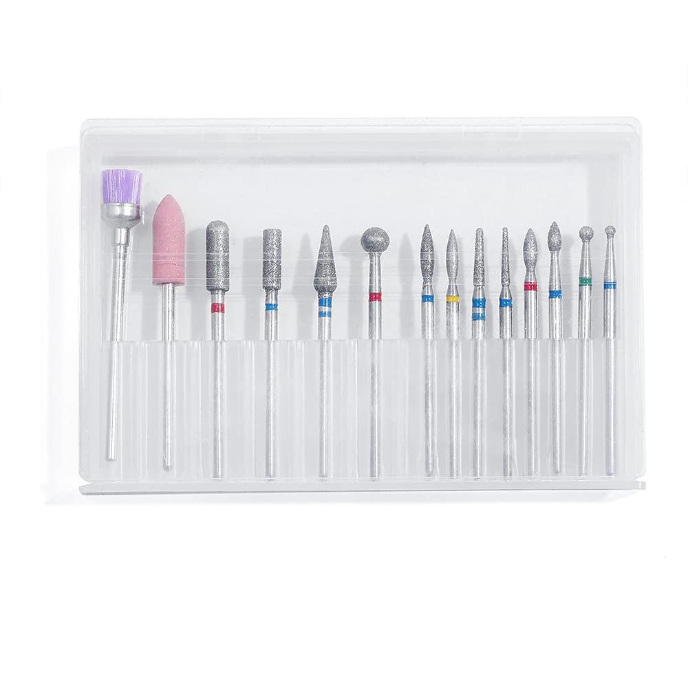Kit de brocas para uñas de 14 piezas diseñado para manicura.