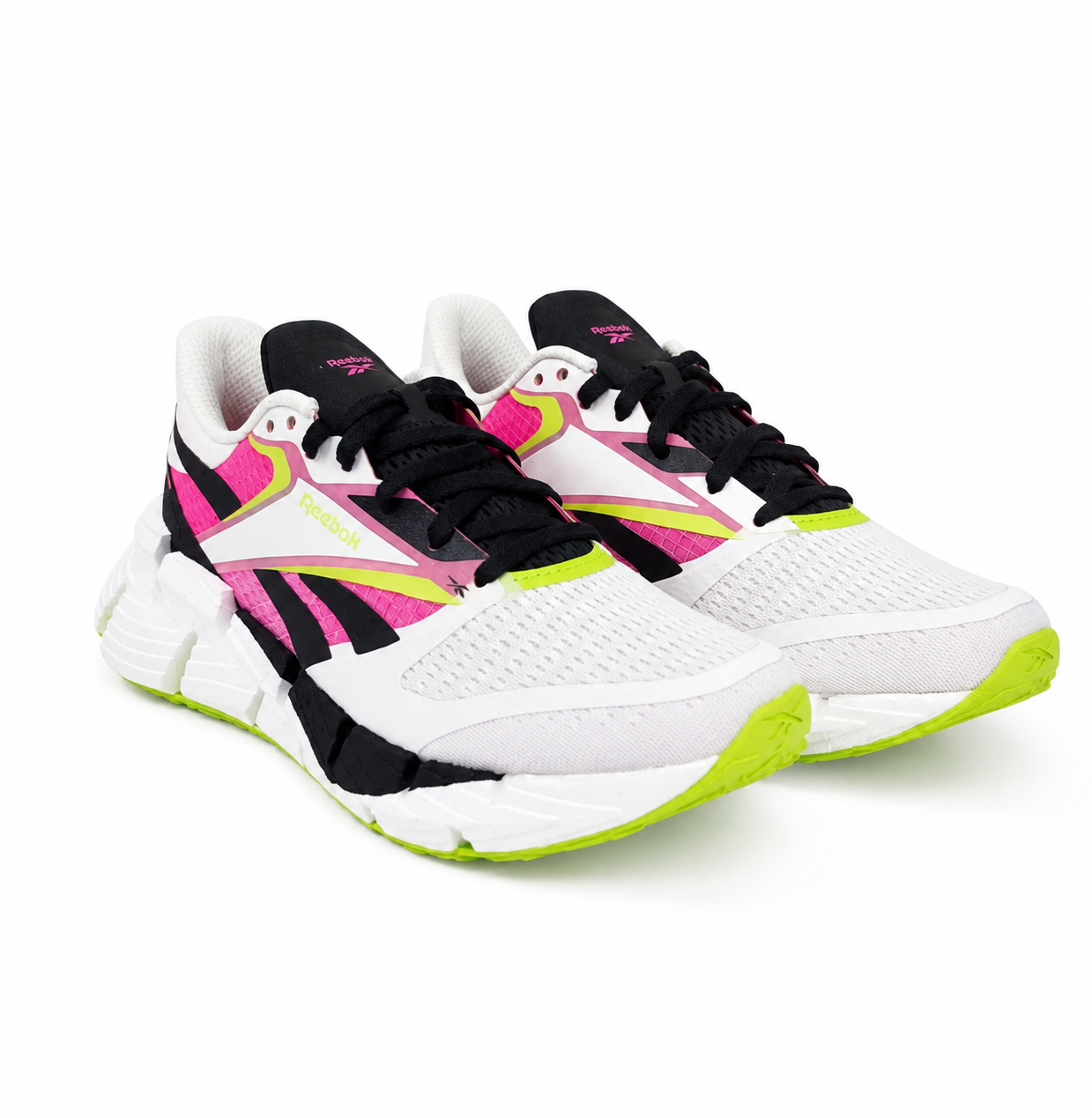 Zapatillas Deportivas Running Blanco y Rosa Neón para Mujer talla 6.