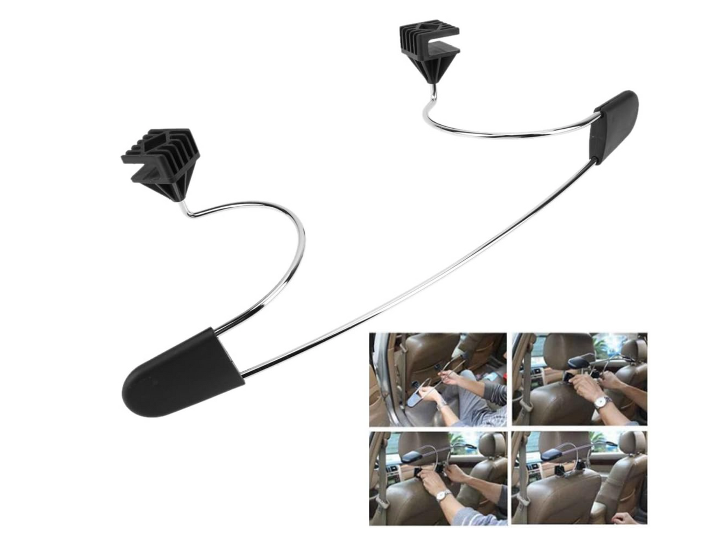 Perchero de ropa para el asiento de coche reposacabezas.