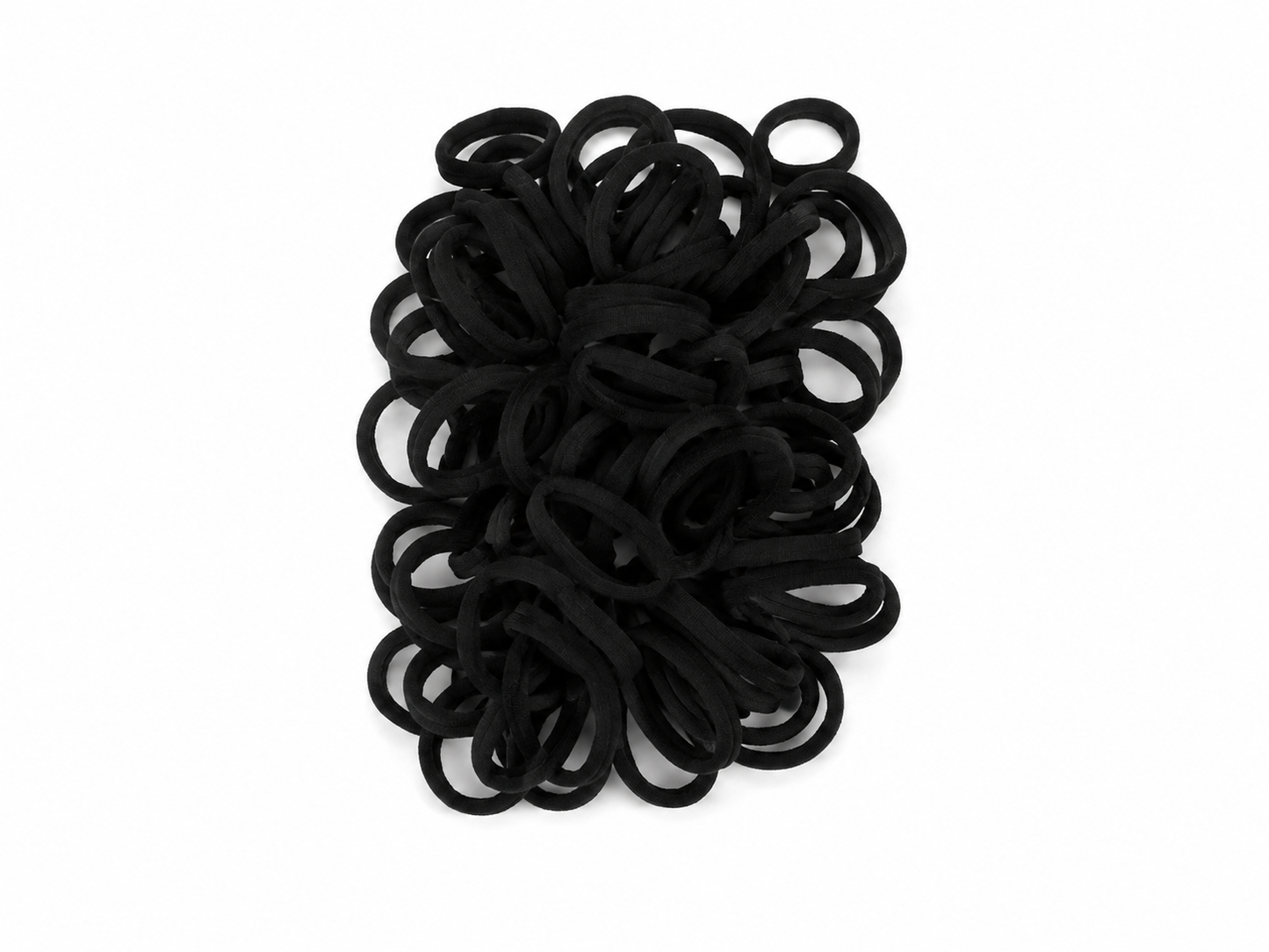 Juego de Gomitas Elásticas Negras para Cabello, Paquete de Múltiples Unidades.