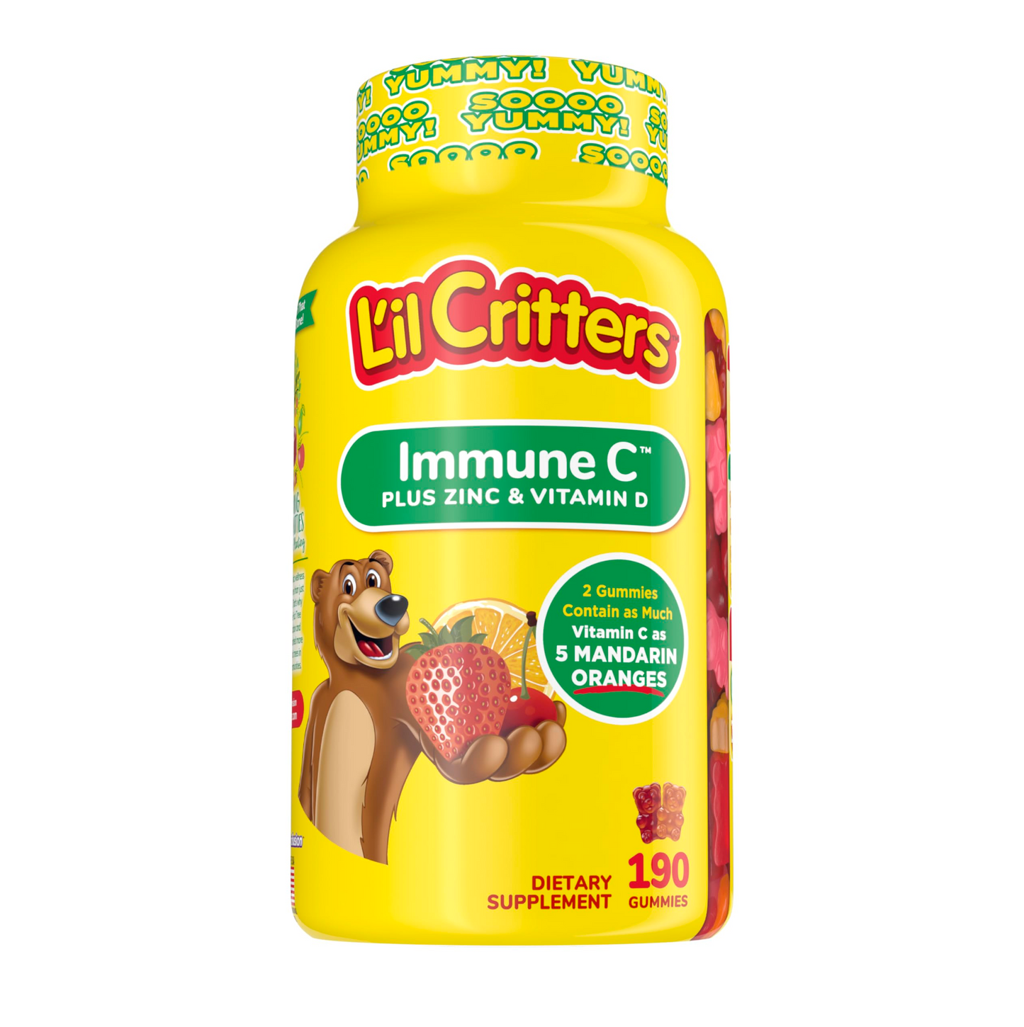 L'il Critters Kids Immune C Gummy Supplement with Vitamin C, Zinc and Vitamin D