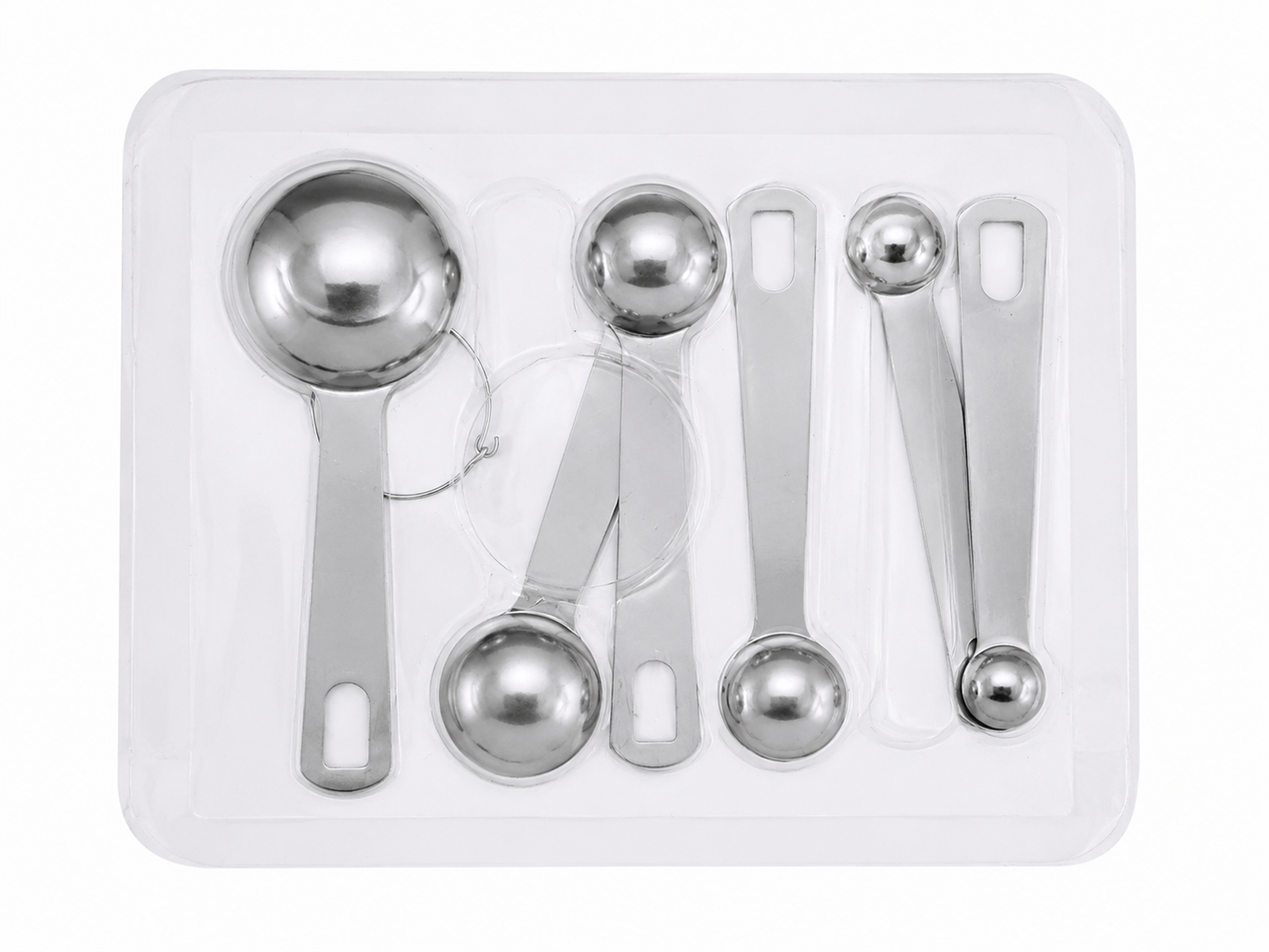 Juego de Cucharas Medidoras de Acero Inoxidable, Set de 4 Piezas.