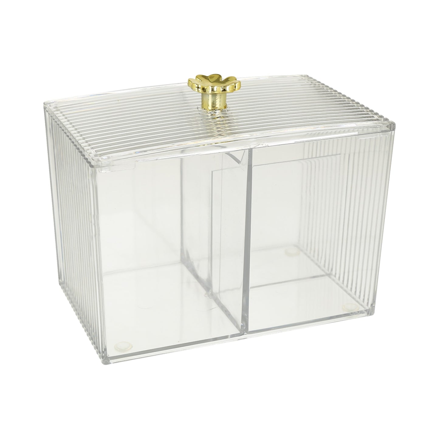 Tarro dispensador de baño, soporte para hisopos de algodon con tapas, caja organizadora de almacenamiento