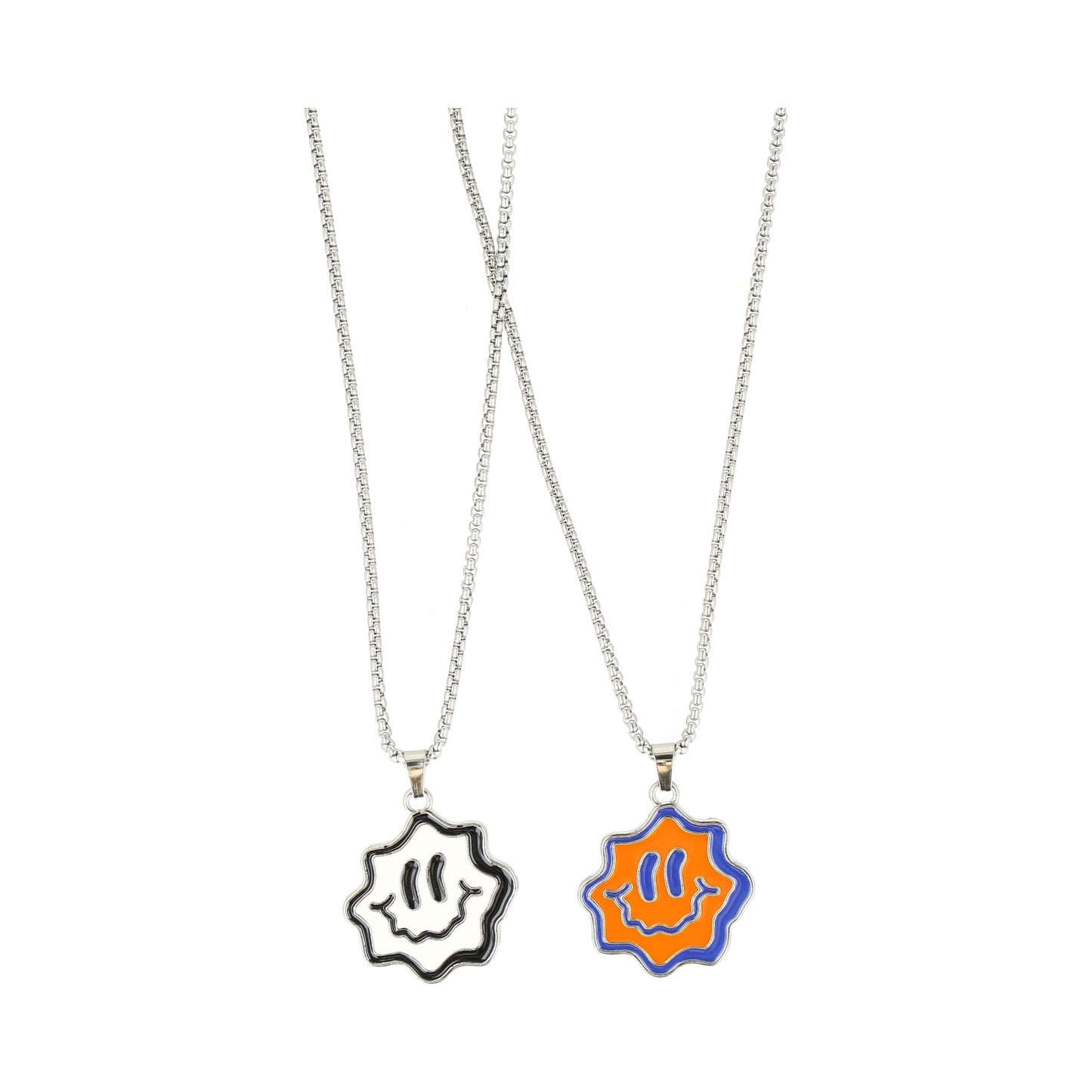 Combo Collares gris con dige cara feliz