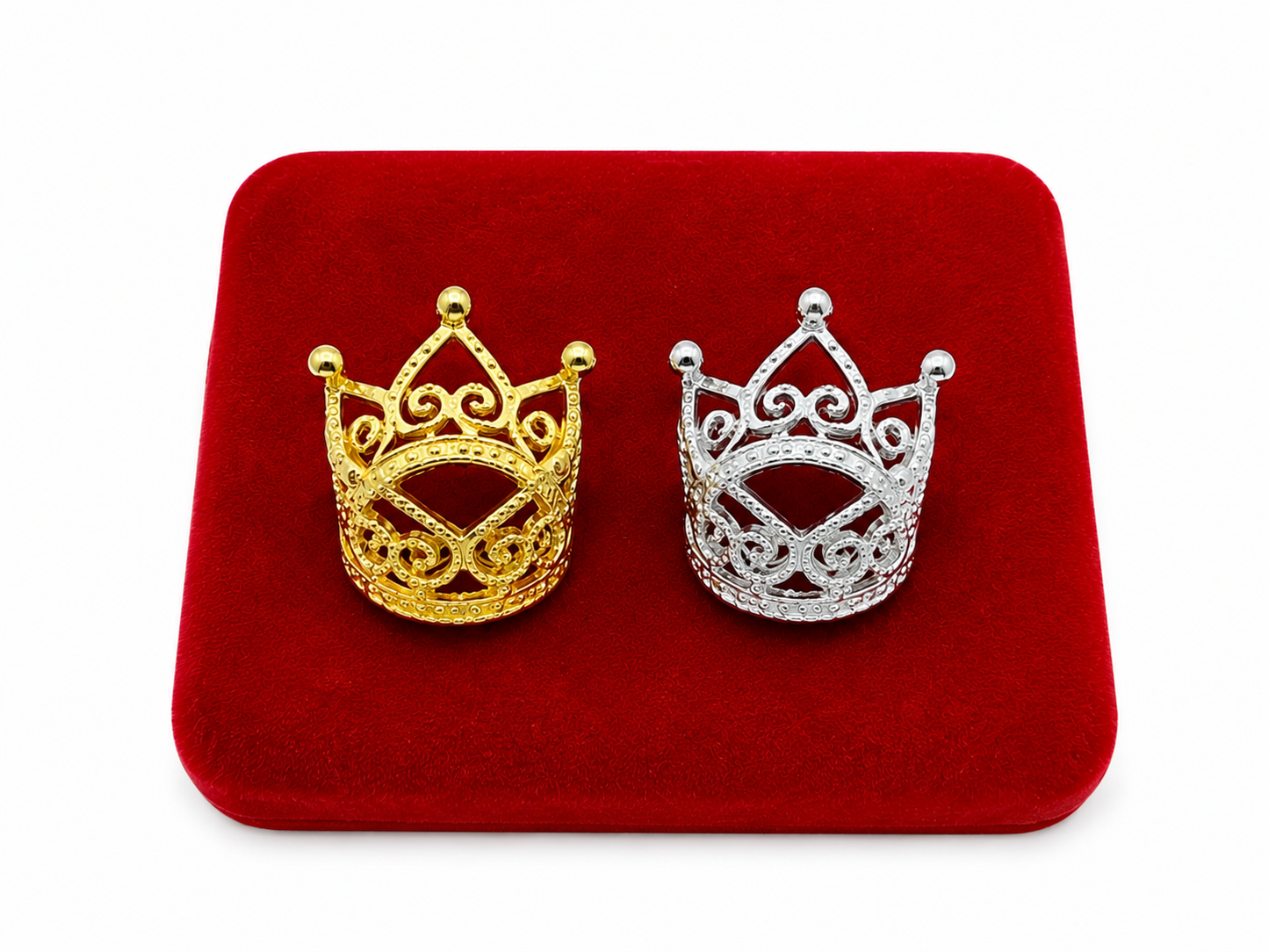 Set de 12 Anillos Decorativos de Corona para Manualidades y Decoración de Fiestas.
