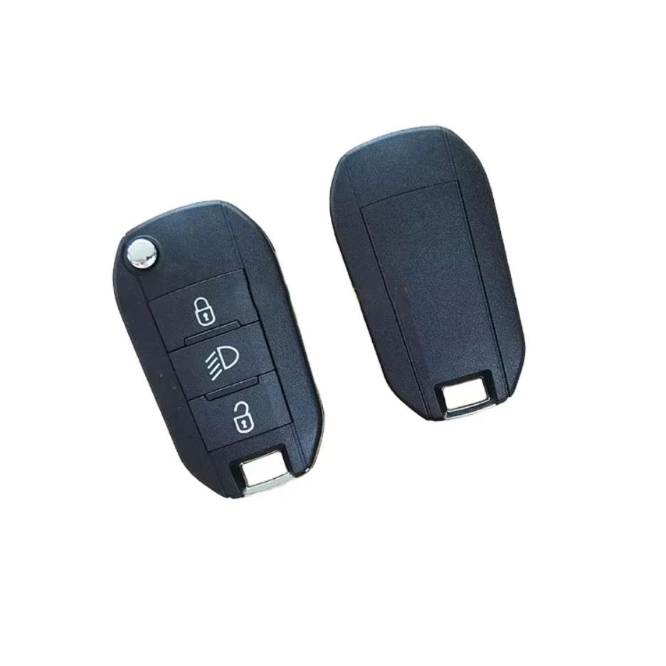 Carcasa de repuesto para llave de coche de 3 botones, compatible con varios modelos de Peugeot como 208, 308, 3008 y 508.