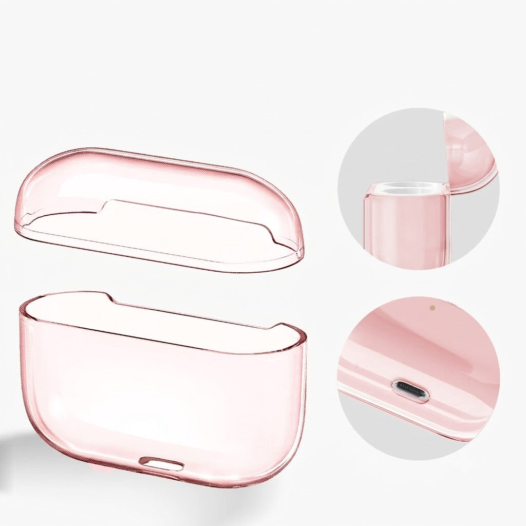Funda protectora rosa para auriculares es compatible con modelos como AirPods Pro.