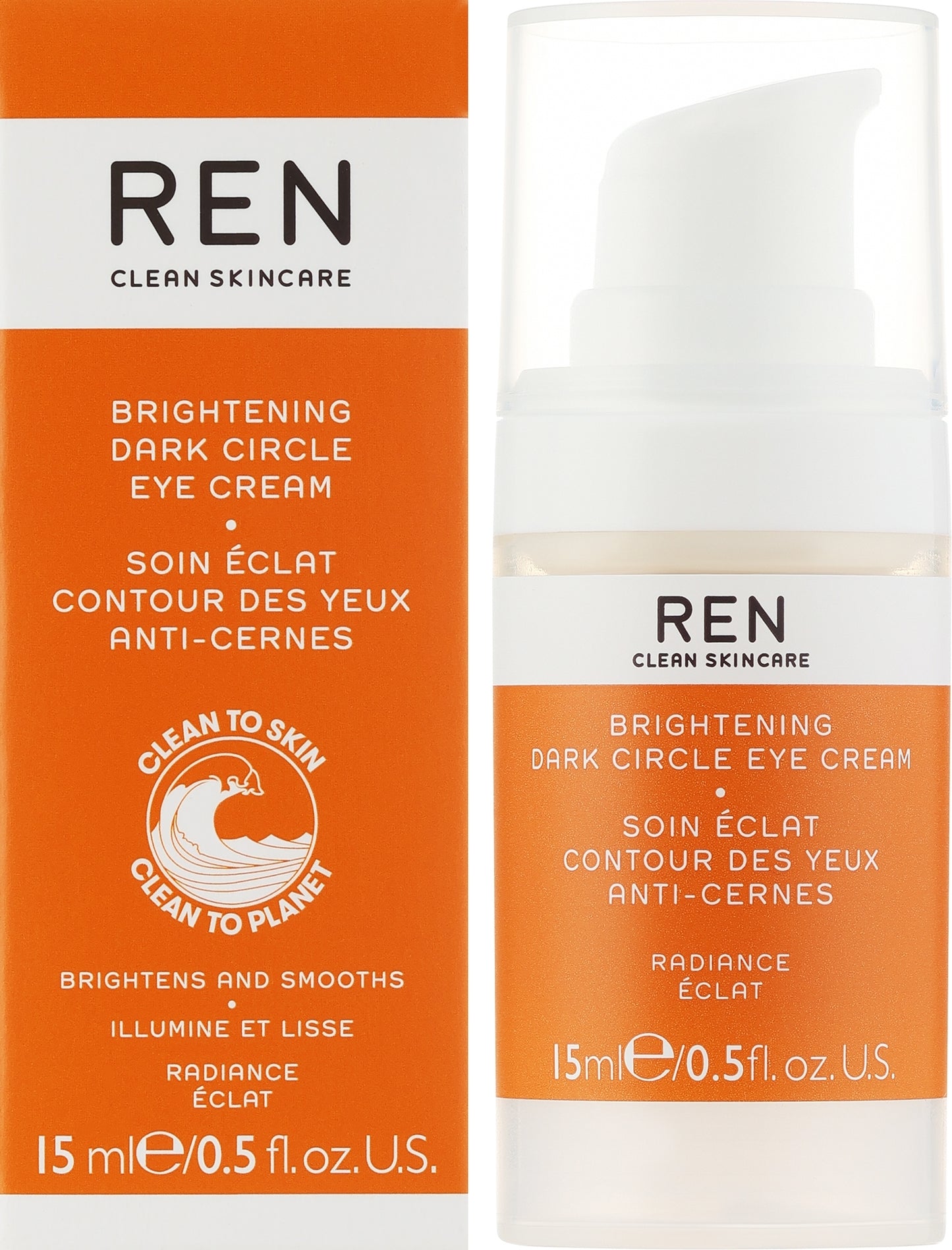 Crema para el contorno de ojos Brightening Dark Circle de 15 ml, diseñada para iluminar y suavizar la zona.