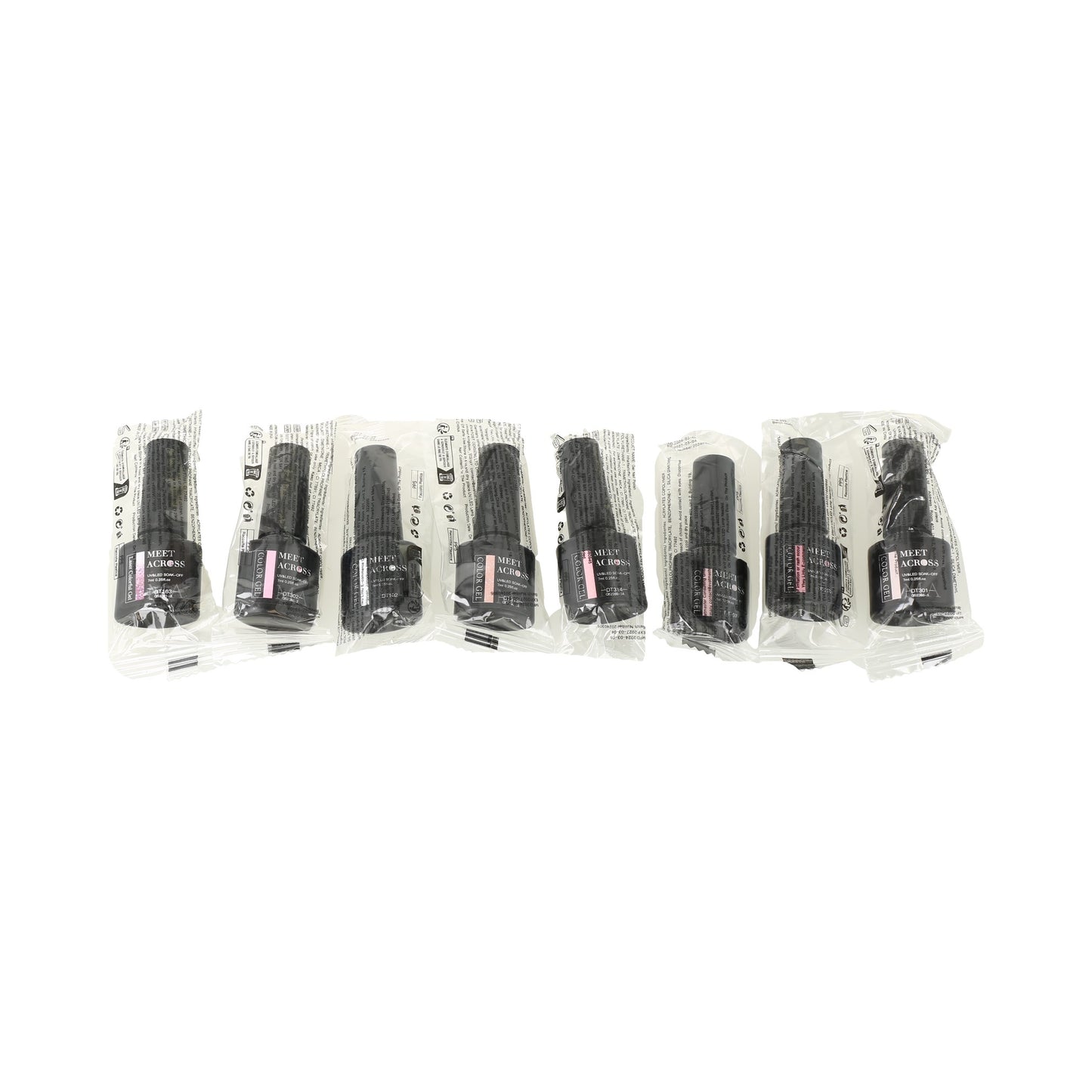 PACK 8 UND esmalte de gel semipermanente con purpurina para secado con UV