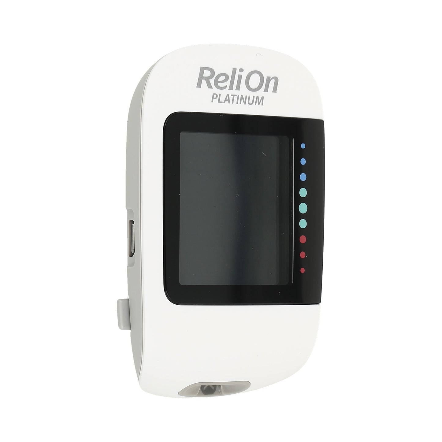 sistema de monitoreo inalámbrico de glucosa en sangre ReliOn Platinum.
