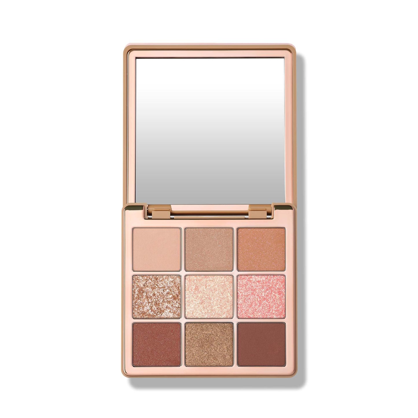 Paleta de sombras de ojos que presenta nueve tonos cálidos y especiados.