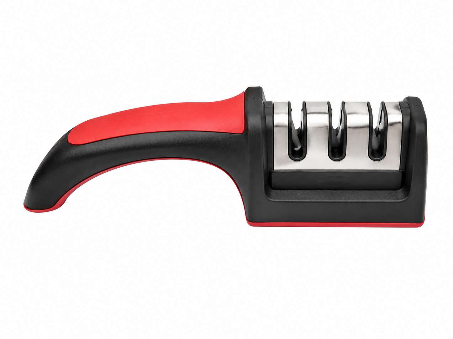 Afilador Manual de Cuchillos de 3 Etapas con Mango Ergonómico Antideslizante.
