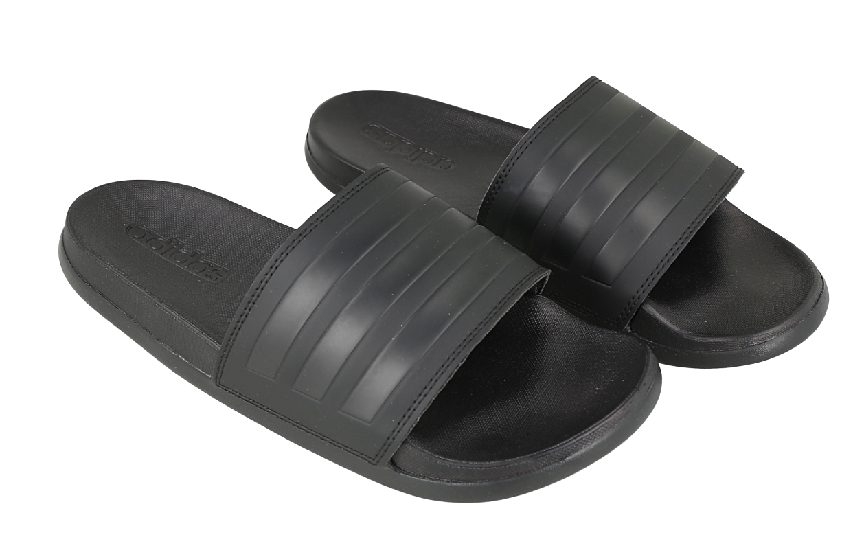 sandalias Adilette Comfort Slides en color negro. size 8 men.
