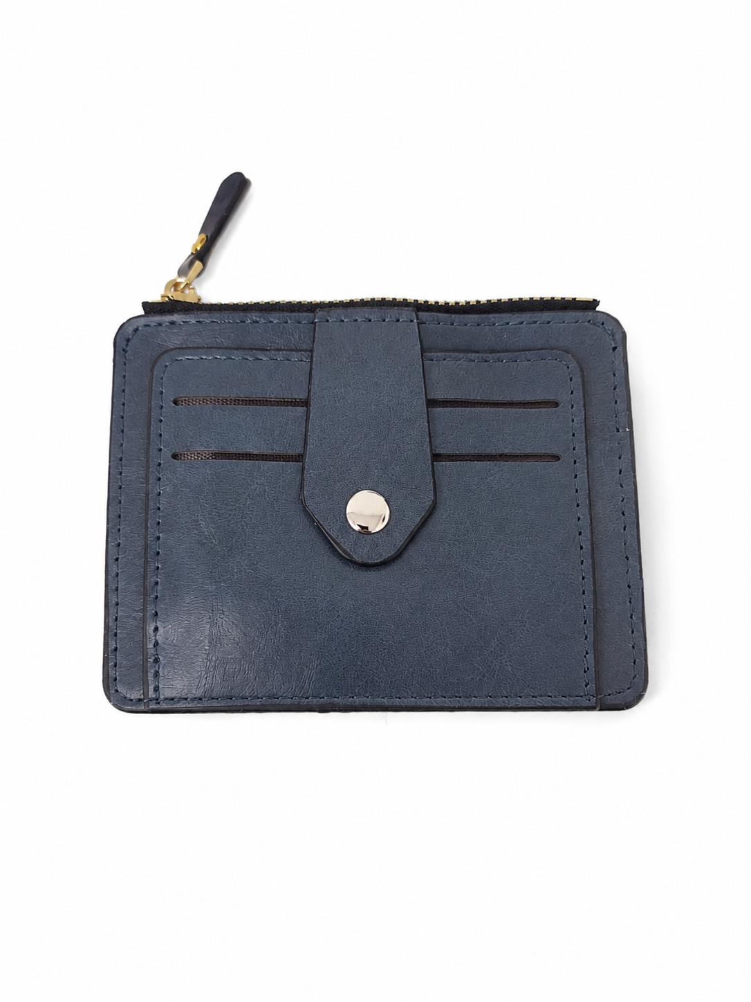 Cartera Tarjetera Compacta con Cremallera y Compartimentos para Tarjetas.