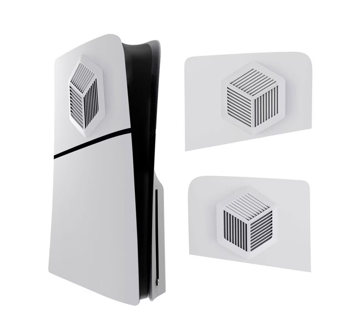 Cubierta de carcasa para consola PS5 Slim, tapas superiores izquierda y derecha.