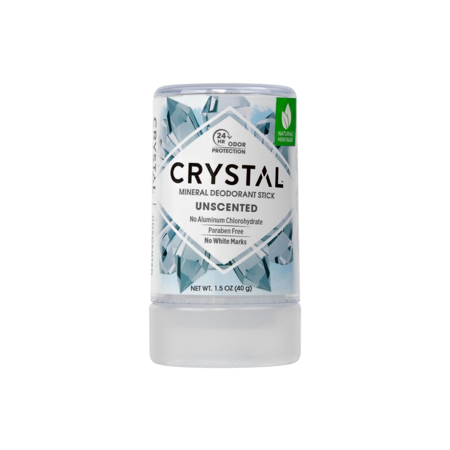 Desodorante mineral en barra, específicamente la versión sin aroma de 1.5 onzas.