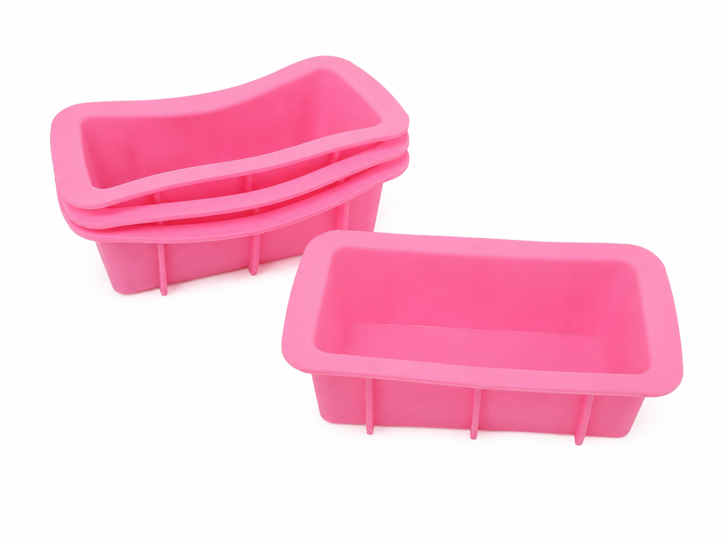 Molde Rectangular de Silicona para Jabones, Pan y Repostería.