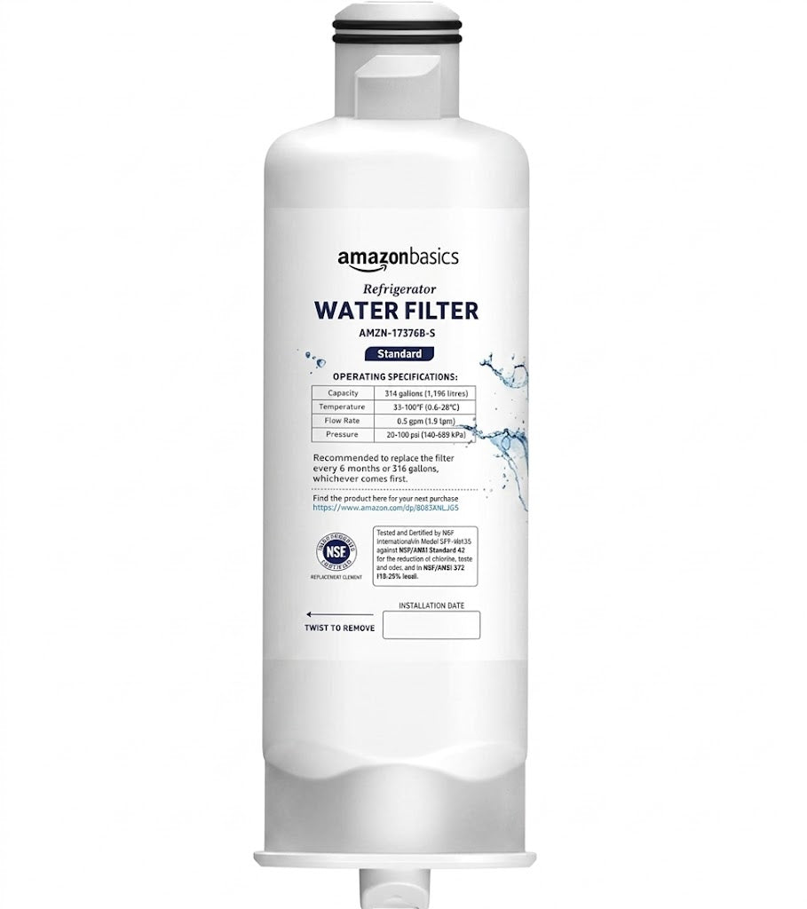 Filtro de agua de repuesto marca, modelo AMZN-17376B-S, compatible con refrigeradores Samsung.