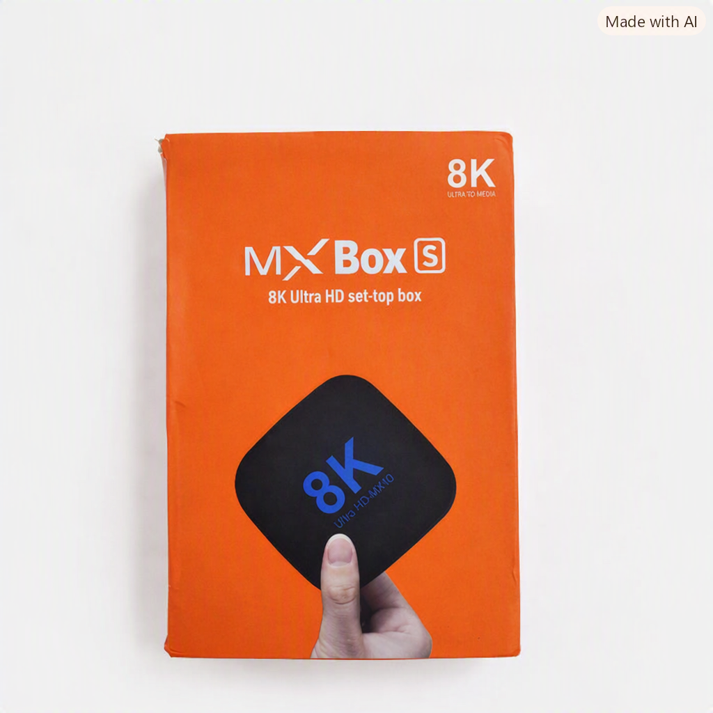 Caja de TV inteligente que permite transmitir contenido en alta definición hasta 8K.