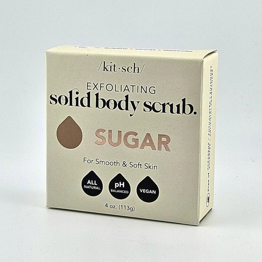 Barra de exfoliante corporal sólido de azúcar.