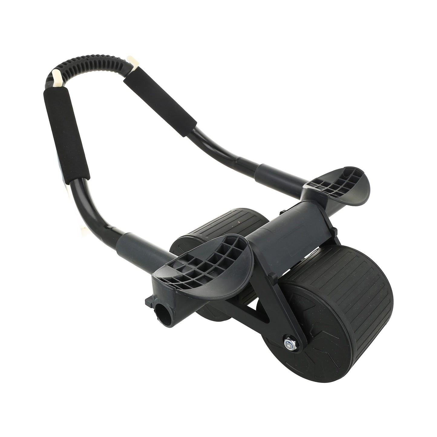 Rodillo abdominal con rebote automático y soporte para codos.