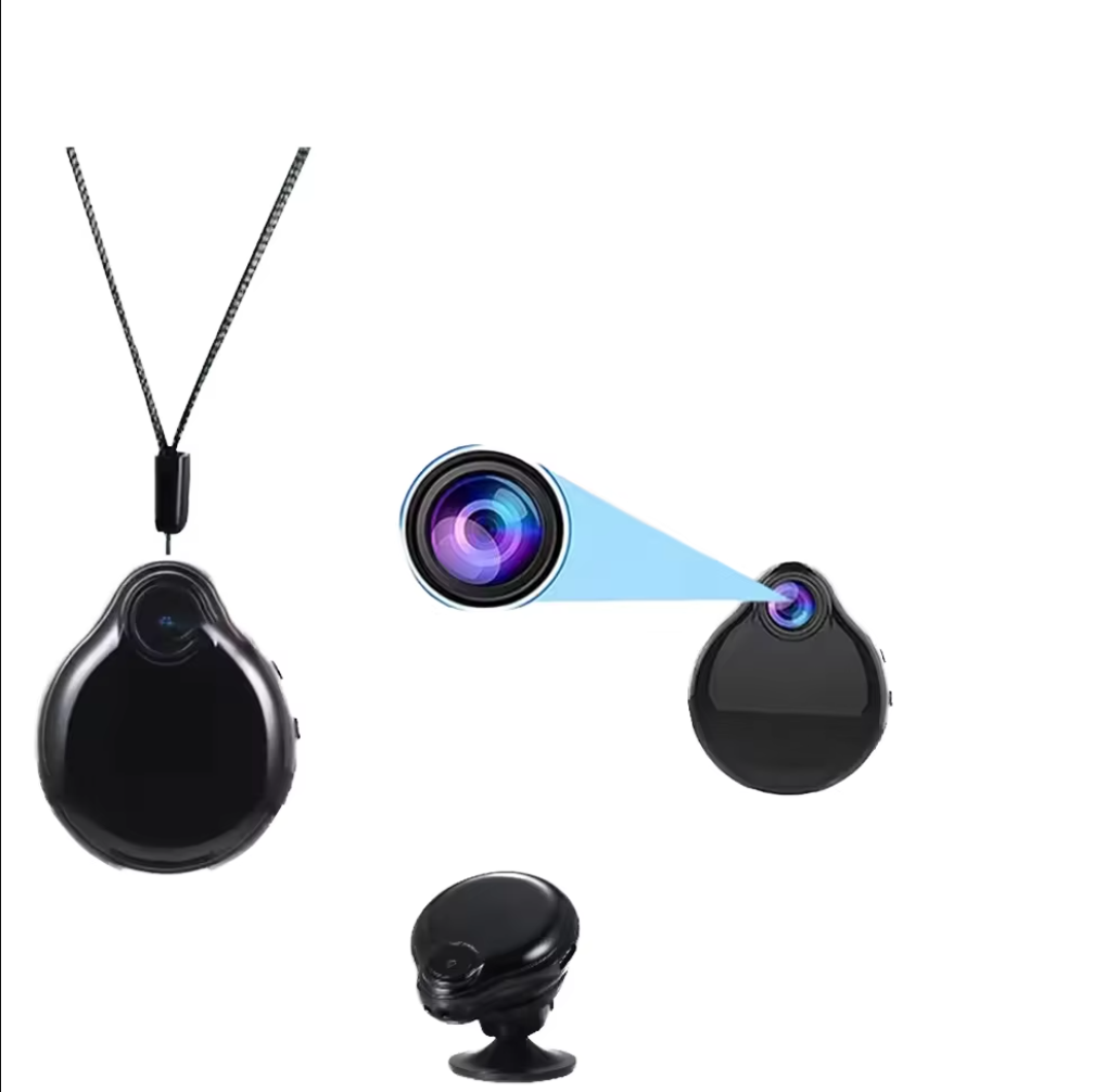 Mini cámara inalámbrica portátil diseñada para el cuerpo, con forma de gota de agua.