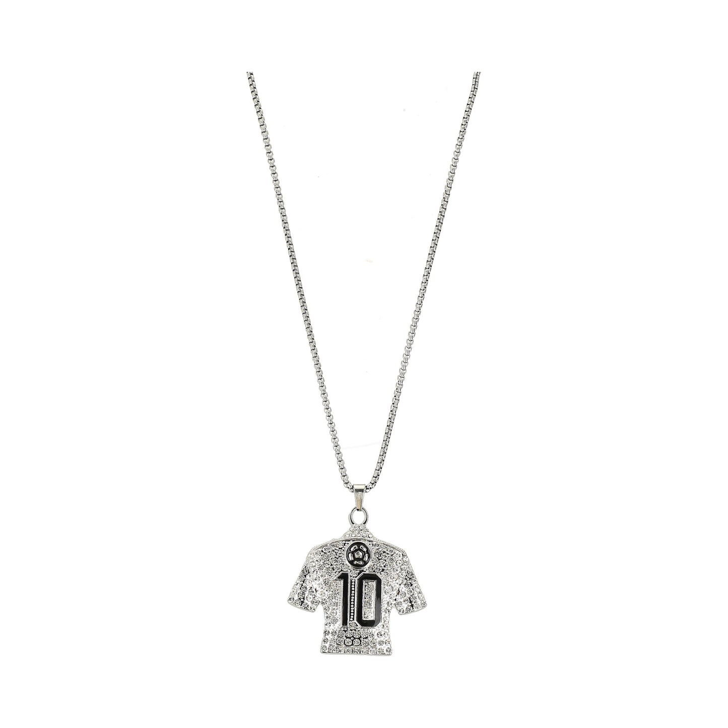 Collar de futbol color silver Camiseta 10 Messi