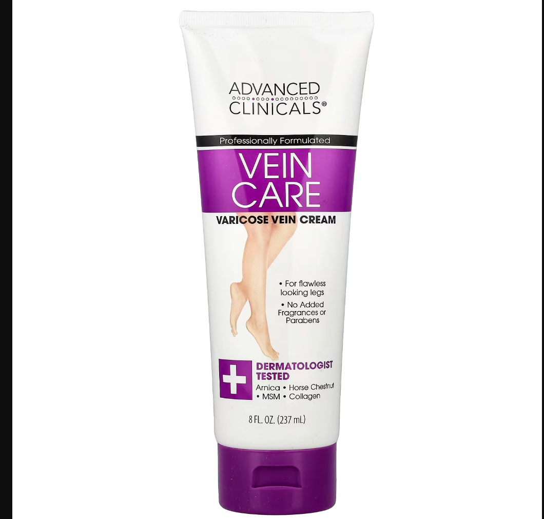 Crema para el cuidado de venas , está diseñada para ayudar a disminuir la apariencia de venas varicosas y arañas vasculares.