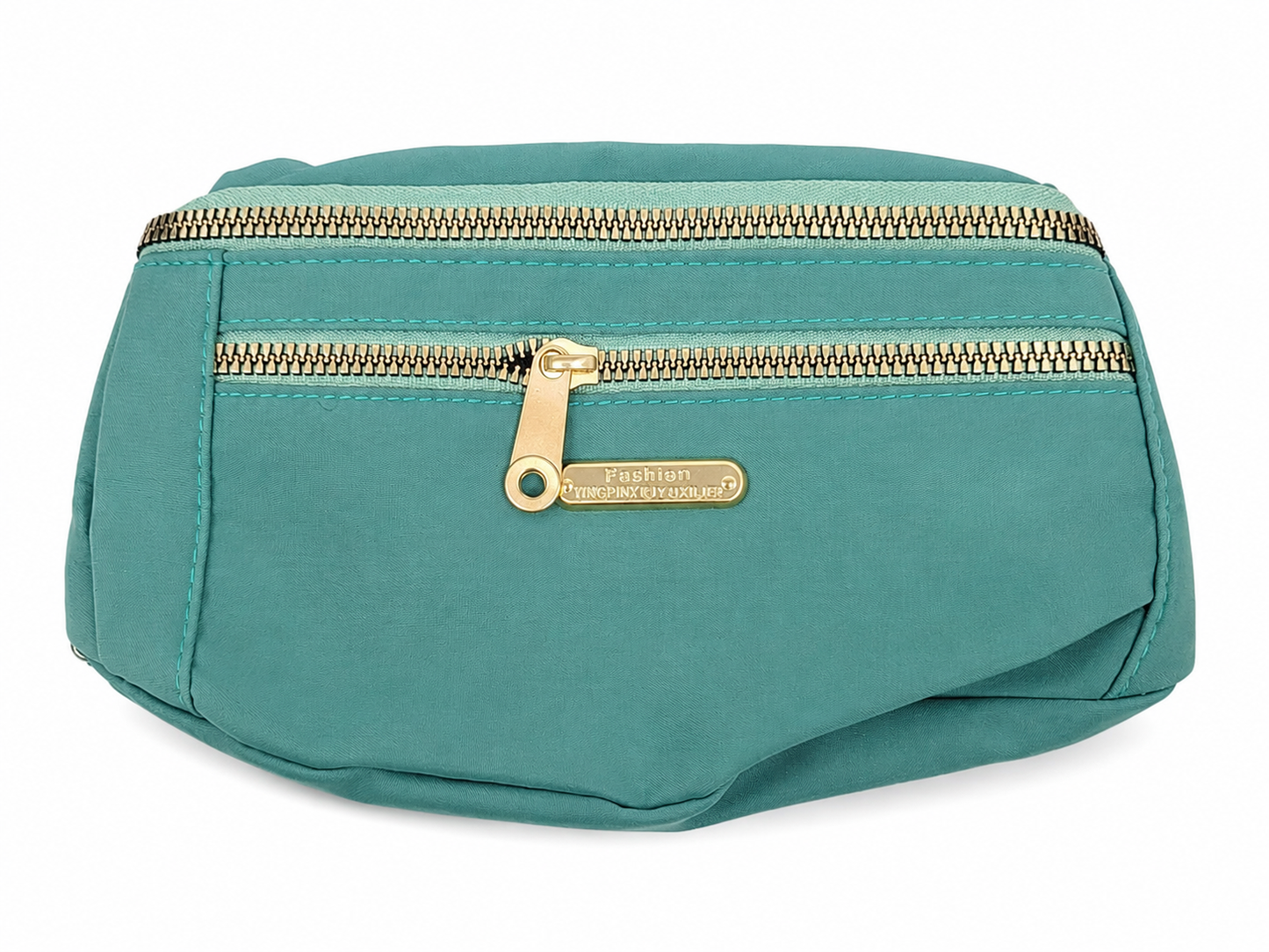 Neceser Organizador Multifuncional con Doble Cremallera y Bolsillo Frontal, Color Verde Agua.