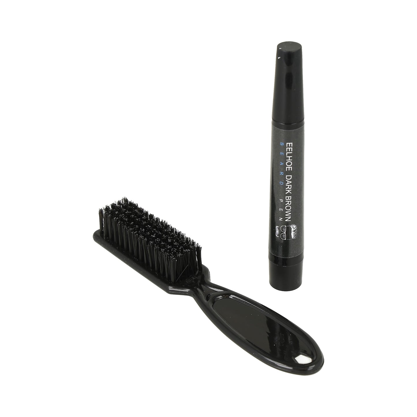 lápiz rellenador de barba Eelhoe Dark Brown con cepillo incluido.