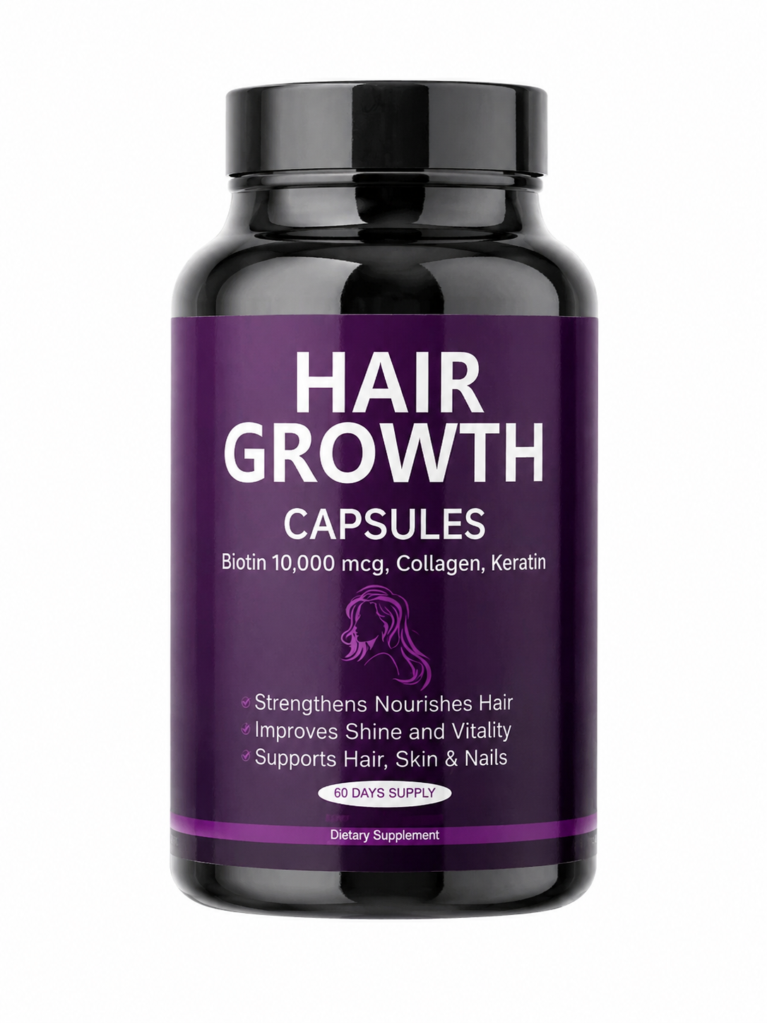 Suplemento Alimenticio para Crecimiento y Fortalecimiento del Cabello en Cápsulas.