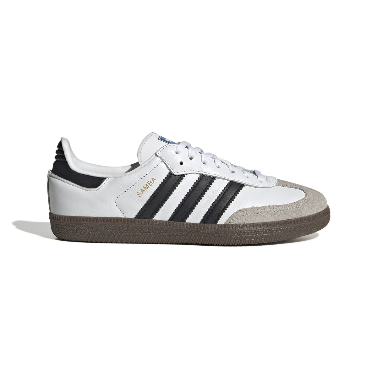 Tenis Casual Blanco con Detalles Negros y Grises, Talla 9.