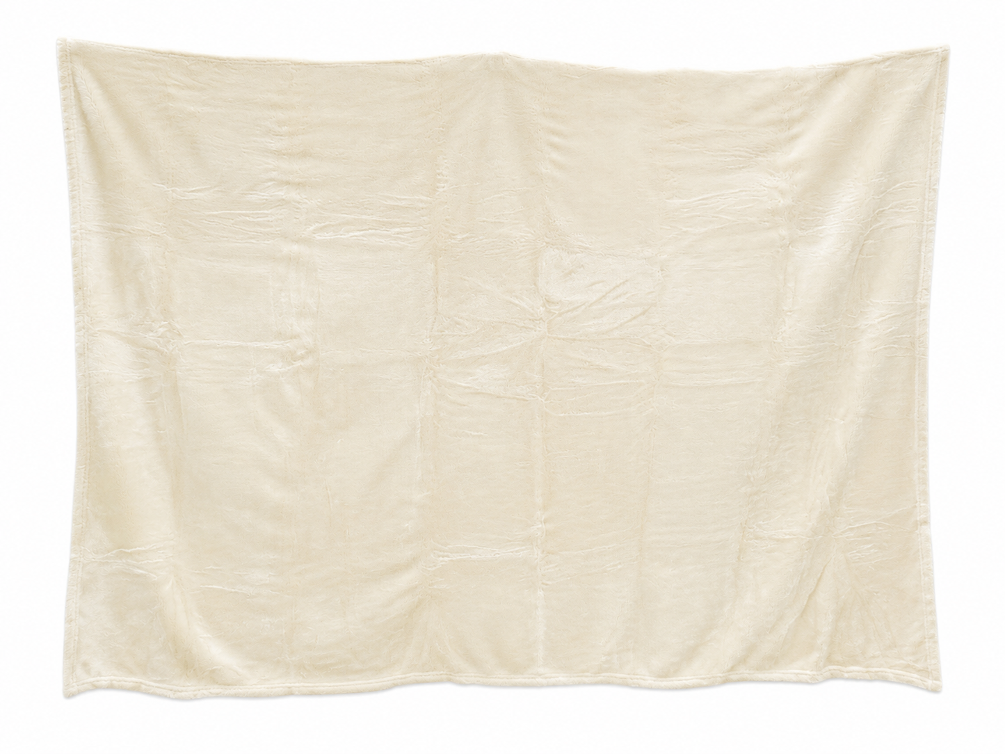 Manta afelpada suave color crema para sofá, cama o decoración.