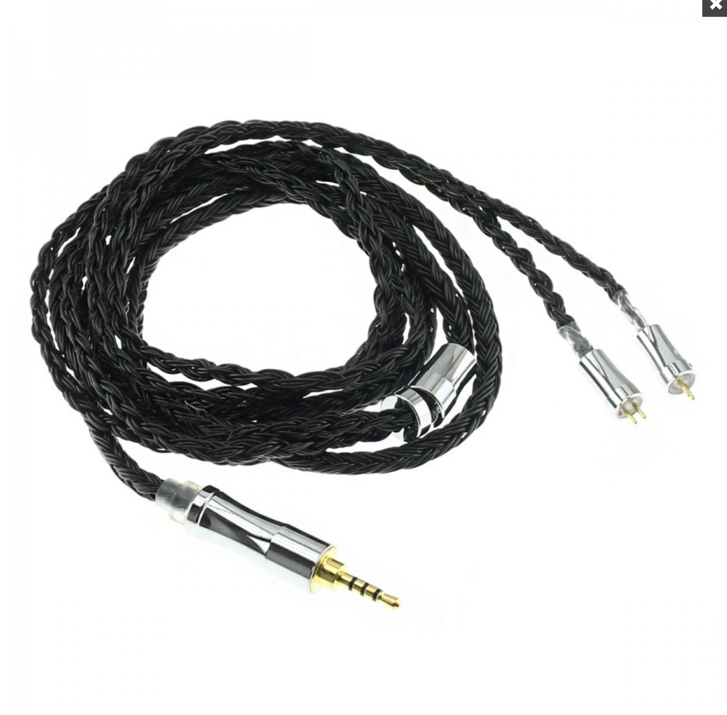 Cable para auriculares KBEAR, conector de 2,5 mm a CIEM de 0,78 mm, balanceado, cobre OFC plateado, 1,2 m